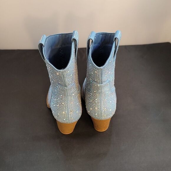 BRAND NEW FOREVER RIVER RHINESTONE WESTERN BOOTIES - Picture 9 of 15